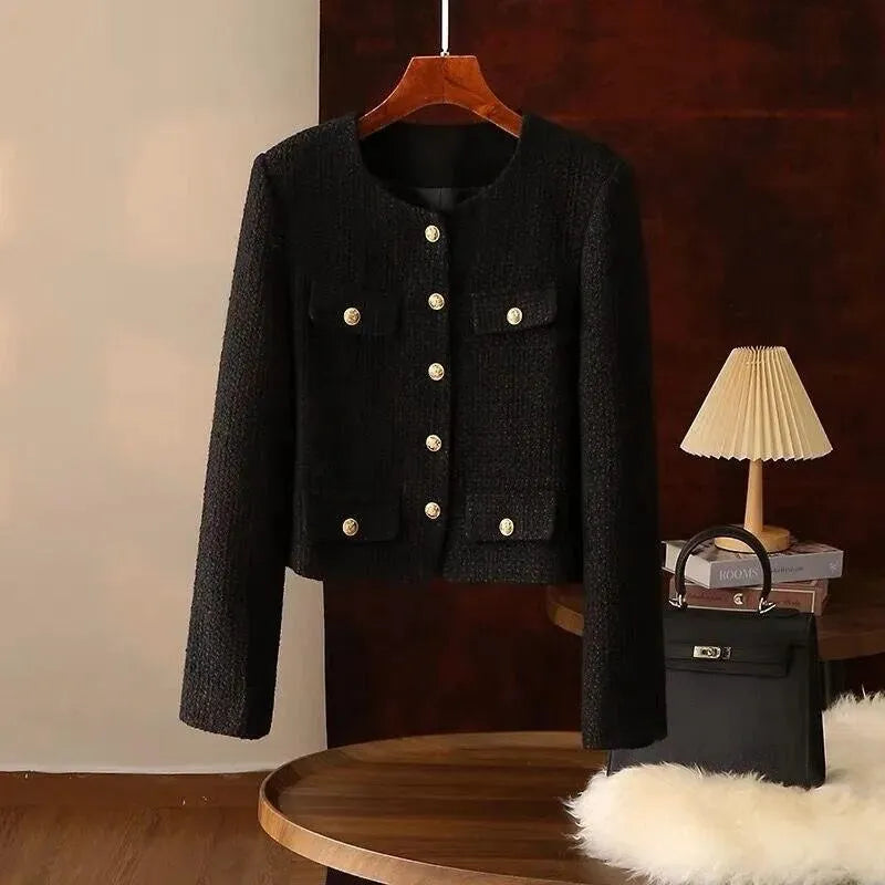 Modische Damenjacke Mit Vielen Taschen Tweed Stil