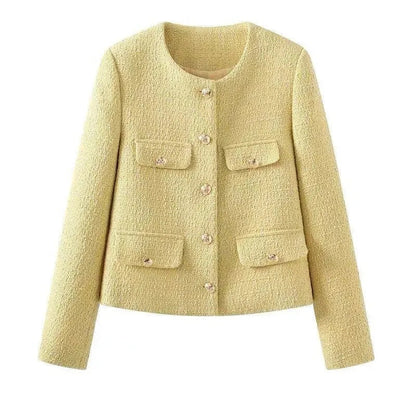 Modische Damenjacke Mit Vielen Taschen Tweed Stil