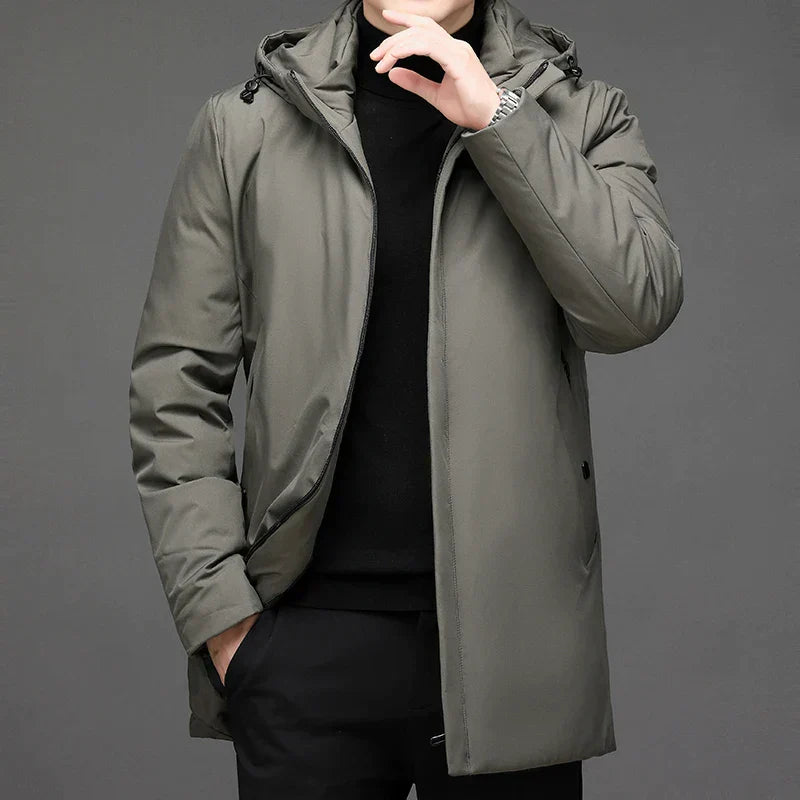 Klassische Daunenjacke Warm Kapuze