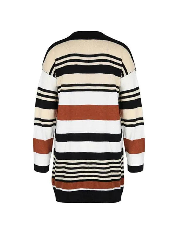 Lange Damen Strickjacke Warm Pullover