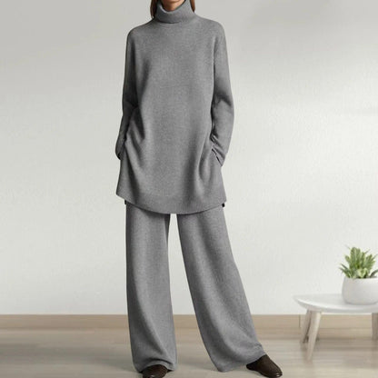 Stylische Pullover mit Rollkragen und weitem Bein