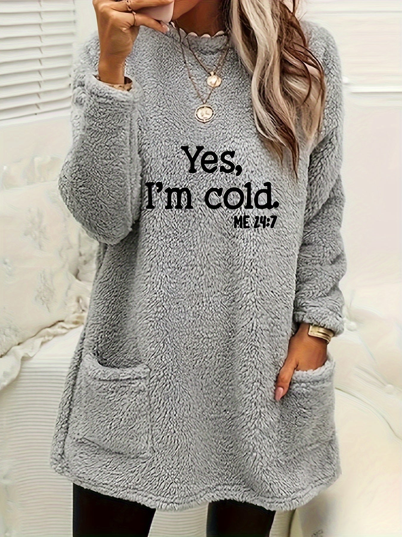 Gemütliches Fleece Sweatshirt mit coolem Design