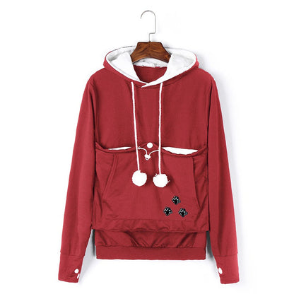 Katzen Hoodie Bequem mit Tasche