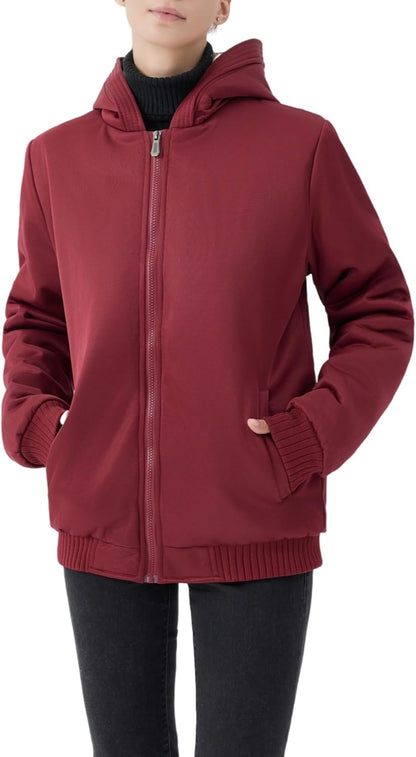 Damen Winterjacke Bequem Fleece Warm