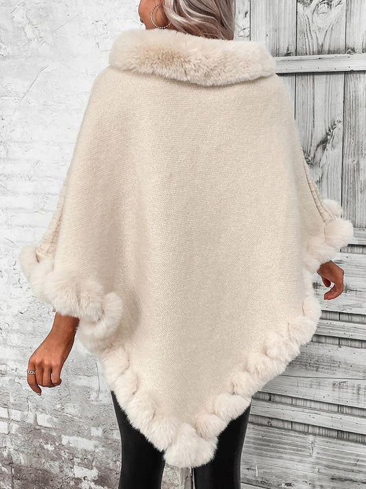 Weiche Damen Winterponcho Bequem - IdealeKleiden