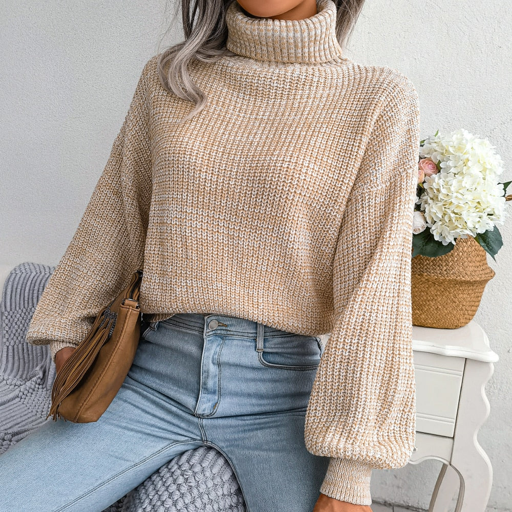 Bequeme Damenpullover mit Rollkragen