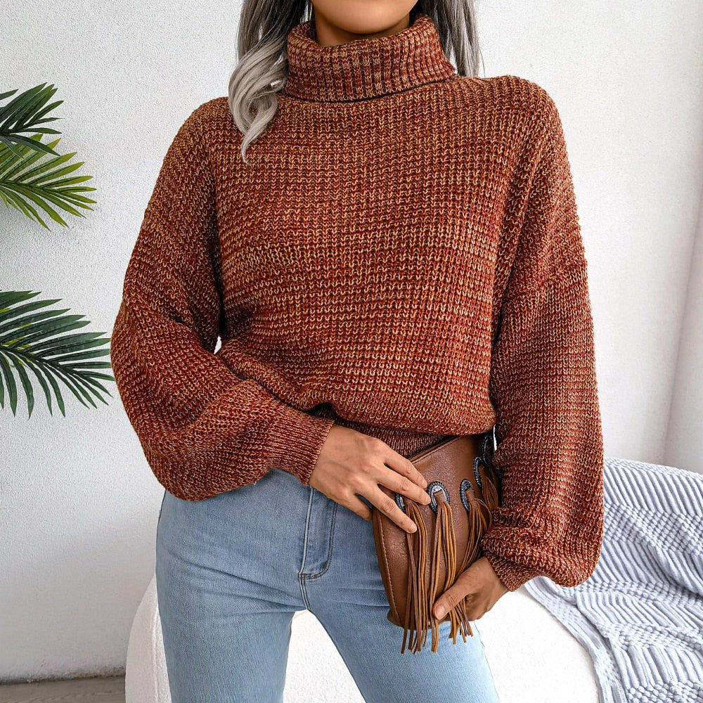 Bequeme Damenpullover mit Rollkragen