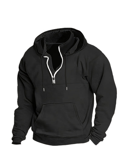 Stylische Herren Hoodie Mit Halbzip