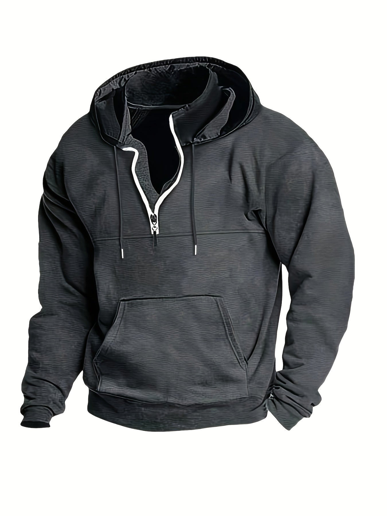 Stylische Herren Hoodie Mit Halbzip