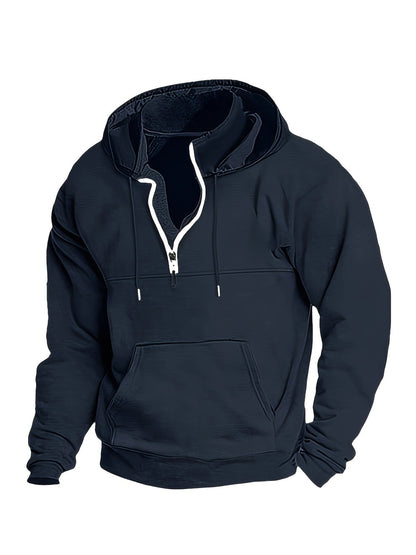 Stylische Herren Hoodie Mit Halbzip