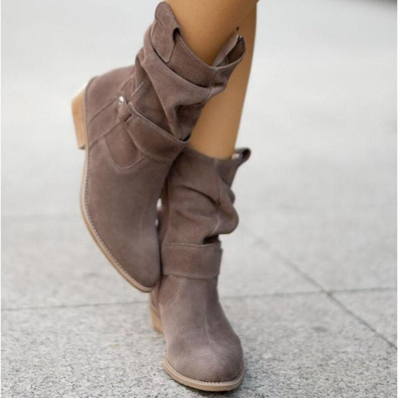 Elegante Stiefeletten Mit Niedrigem Absatz