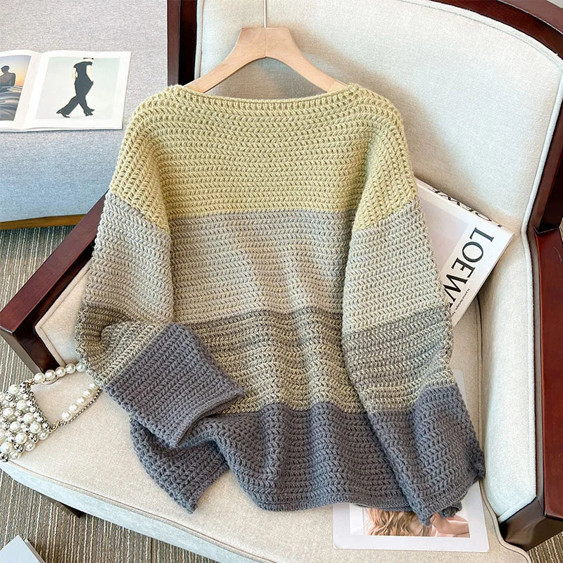 Bequemer Plus Size Sweater Fauler Tag Design