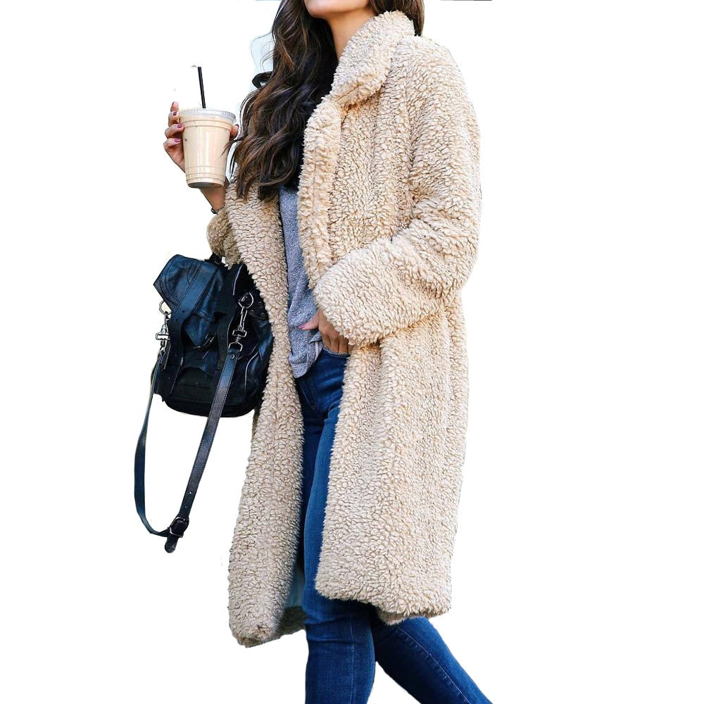 Weiche Teddyjacke Damen Warm - IdealeKleiden
