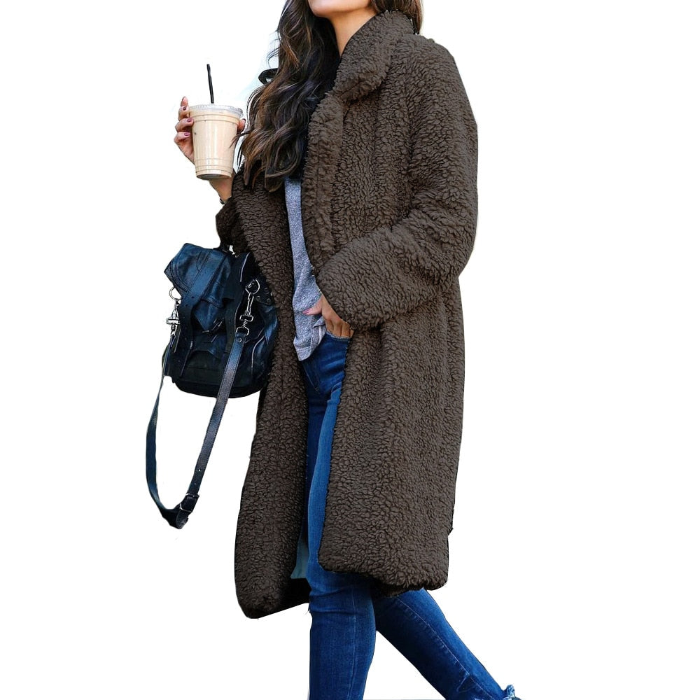 Weiche Teddyjacke Damen Warm