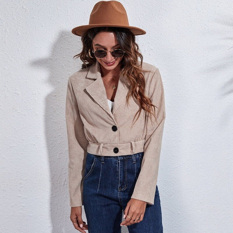 Stylische Damenjacke Crop-Style Trendy