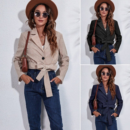Stylische Damenjacke Crop-Style Trendy - IdealeKleiden
