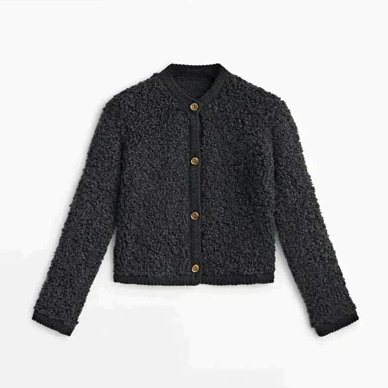Weiches Cardigan für Damen, Ultraweich Teddyweste