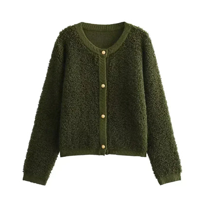Weiches Cardigan für Damen, Ultraweich Teddyweste