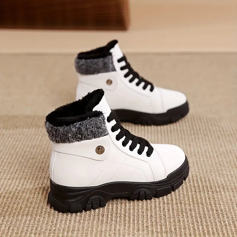 Wasserdichte Winterstiefel Damen Schnürstiefel - IdealeKleiden