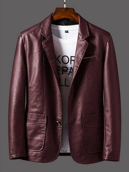 Herren Jacke Knöpfe Elegant Schnitt