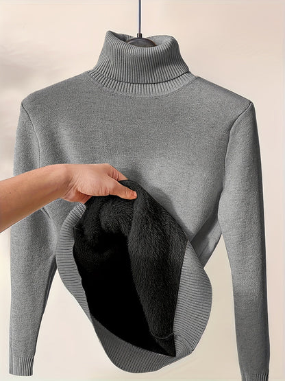 Winter Rollkragenpullover Warm Weich