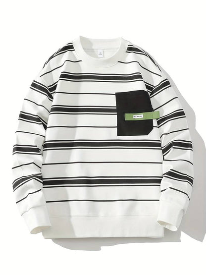 Stylisher Streifenpullover Herren Modern - IdealeKleiden