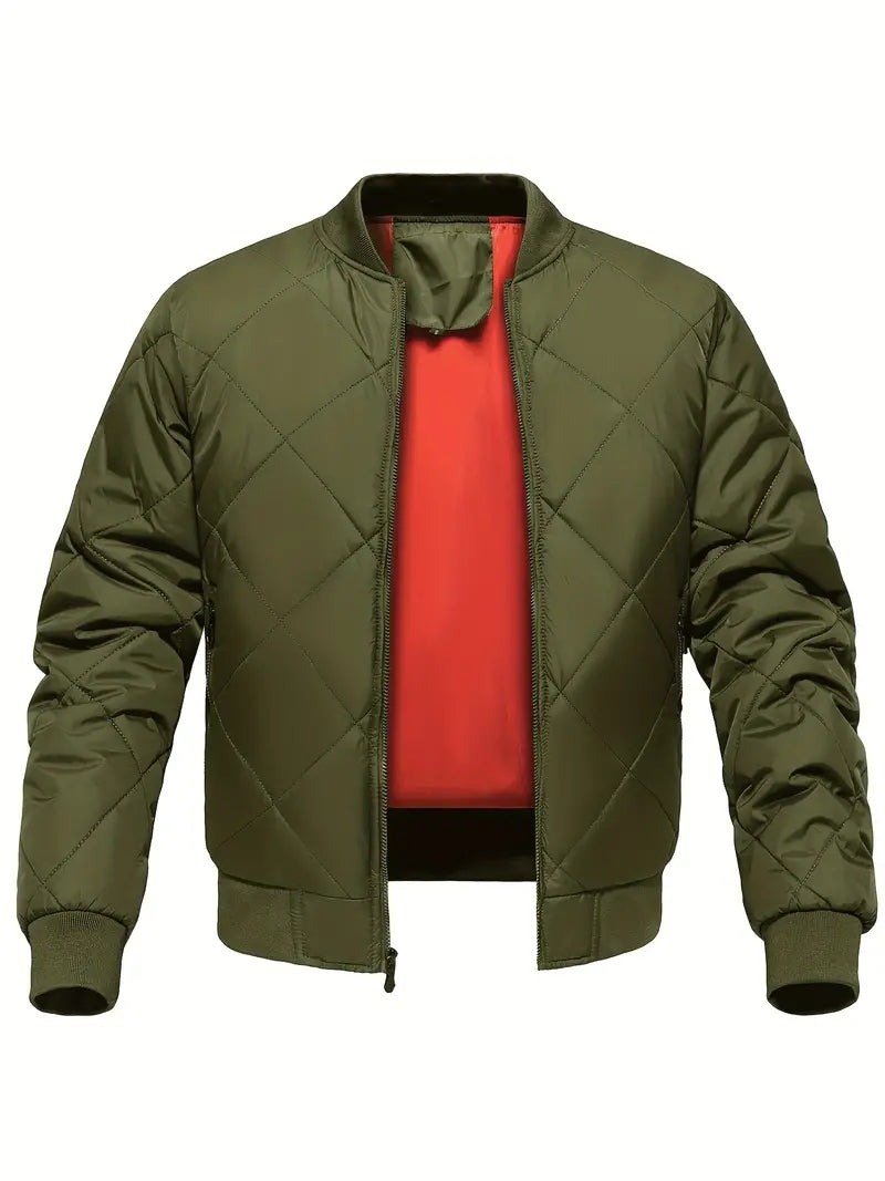 Herren Steppjacke Warm Reißverschluss