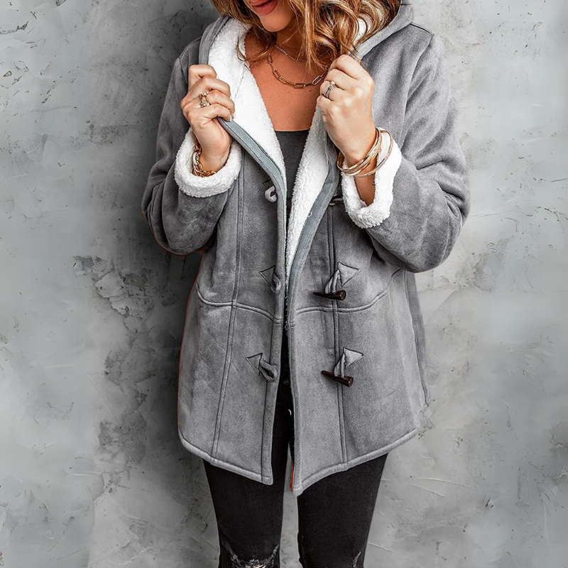 Stylische Damenjacke Kapuze Weich & Bequem