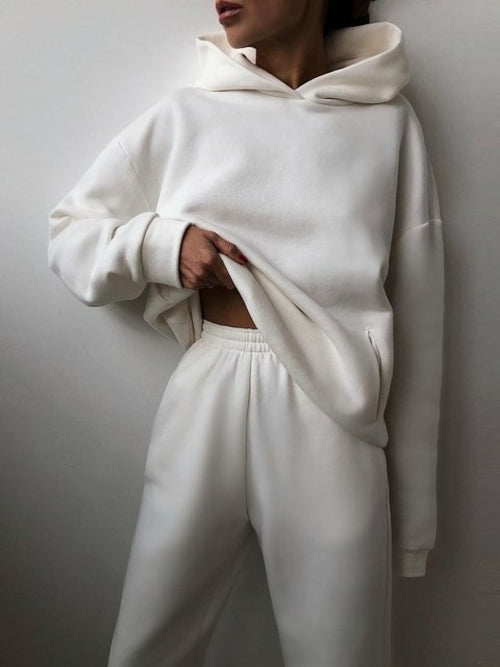 Warmes Winter-Outfit Kapuzenpullover Set