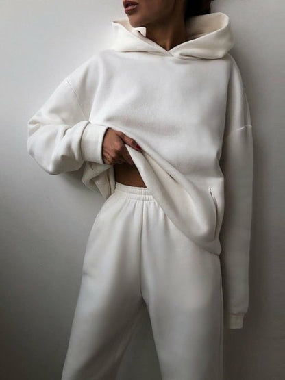 Warmes Winter-Outfit Kapuzenpullover Set