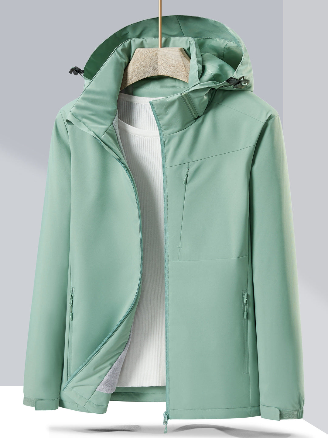 Wasserdichte Winterjacke Damen Kapuze Fleece