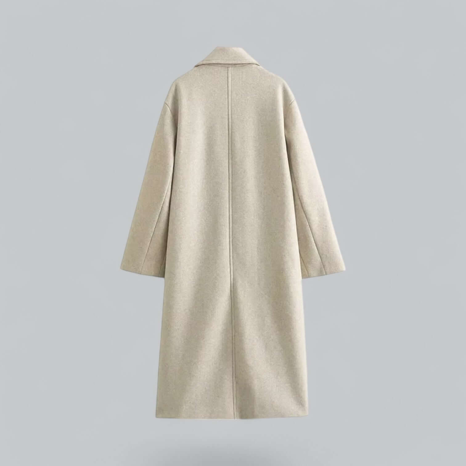 Damen Oversized Mantel Knopfverschluss Modern - IdealeKleiden
