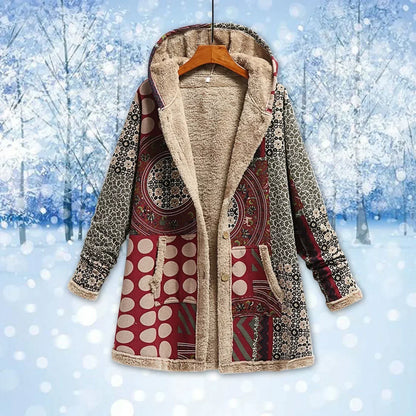 Damenschutzjacke Fleece Warm Kapuze