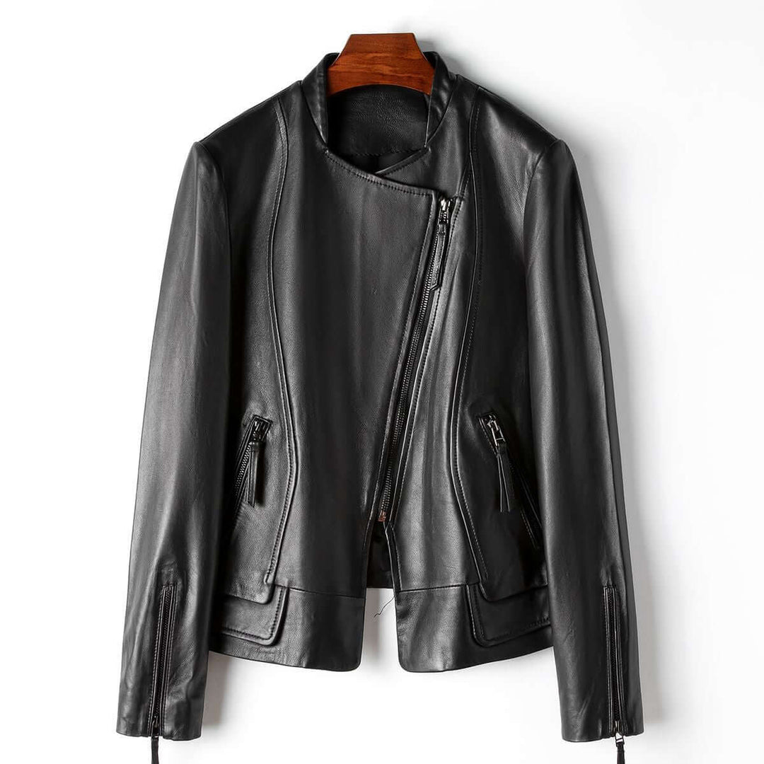 Elegante Damen Lederjacke Trendy Style