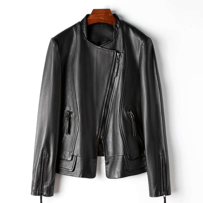 Elegante Damen Lederjacke Trendy Style