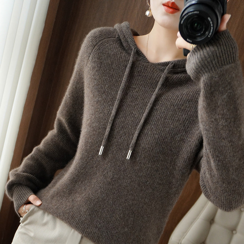 Kapuzenpullover Damen Weich Bequem