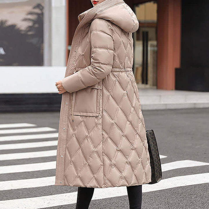 Damen Winterjacke Gepolstert Kapuze Warm