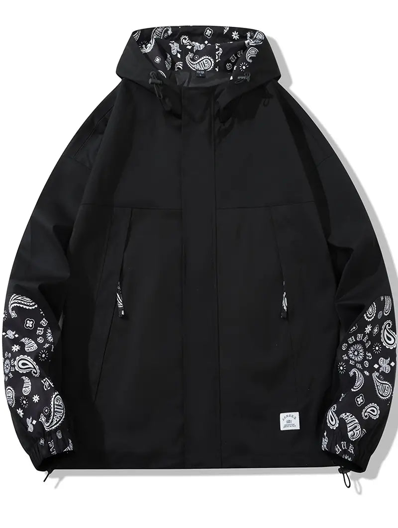 Lässige Herrenjacke Armelpatch Design - IdealeKleiden
