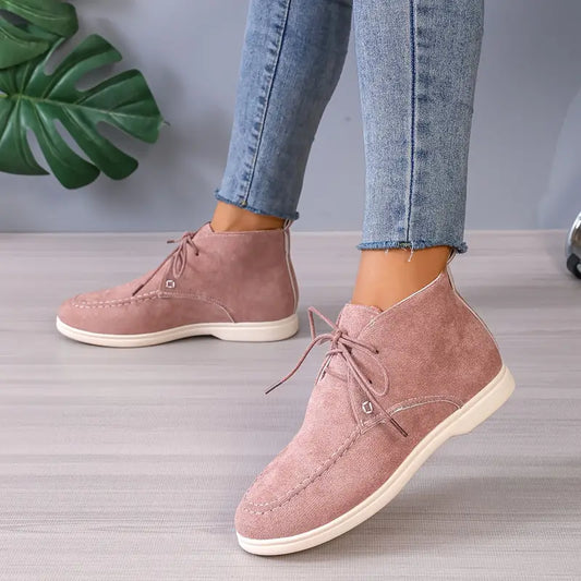 Stylische Kurzstiefel Mit Schnürung - IdealeKleiden