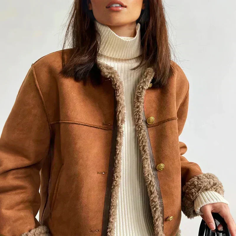 Frauen Winterjacke Mittellang Doppelreiher - IdealeKleiden