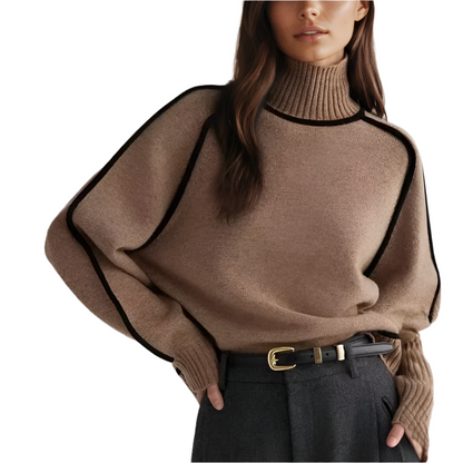 Eleganter Damen Pullover Weich Rollkragen