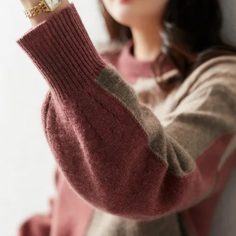 Weicher Damen Pullover Langarm Rundhals - IdealeKleiden