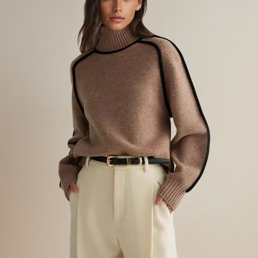 Bequemer Rollkragenpullover Casual Style - IdealeKleiden