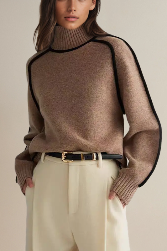 Damen Rollkragenpullover Luxus Qualität - IdealeKleiden
