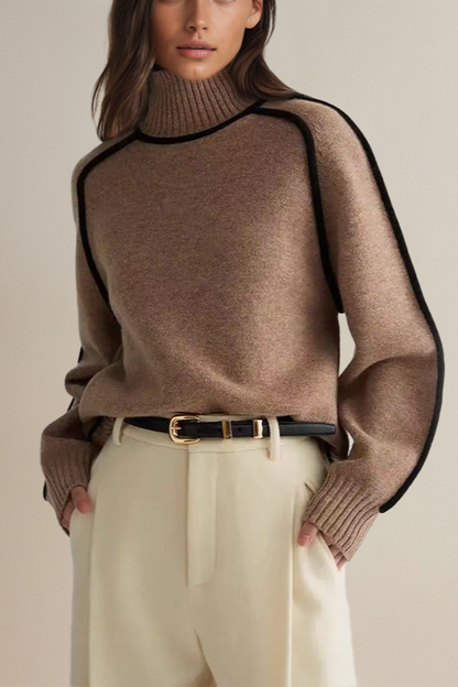 Damen Rollkragenpullover Luxus Qualität - IdealeKleiden