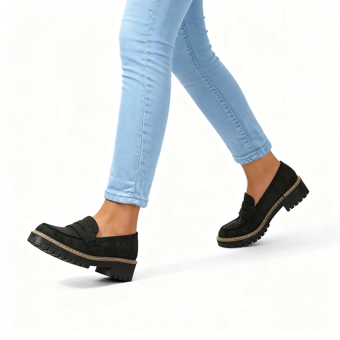 Damen Loafer Bequem Großzügig - IdealeKleiden
