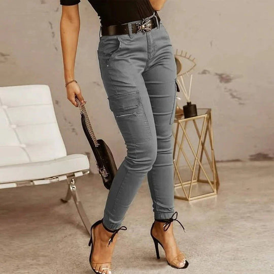 Raya | Frauen Cargo-Jeans Bequem - IdealeKleiden