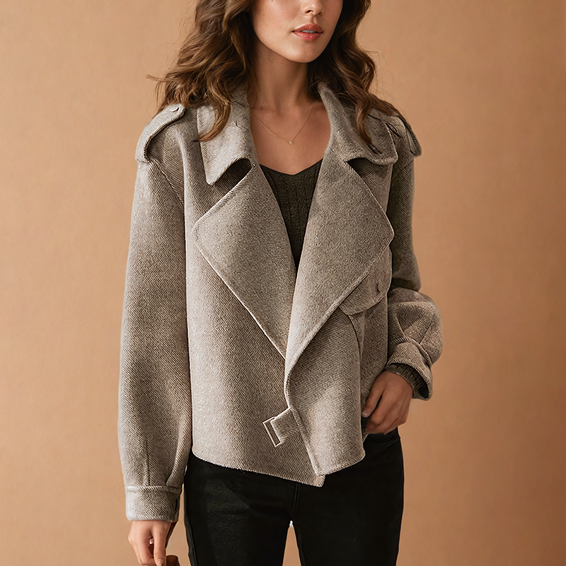 Elegante Damenjacke Wollmantel Klassik