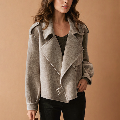 Elegante Damenjacke Wollmantel Klassik