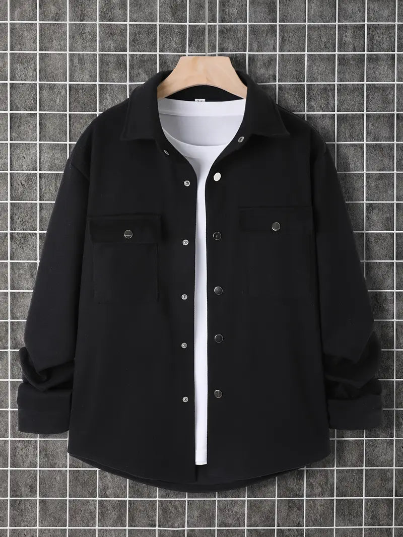 Herrenjacke Mit Brusttaschen Trendy Design